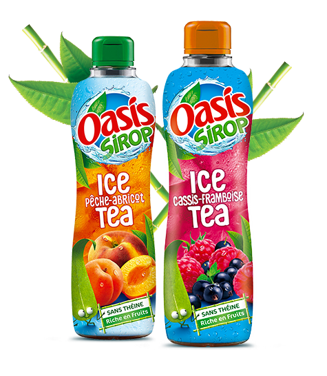Bouteilles de sirop Oasis Ice Tea